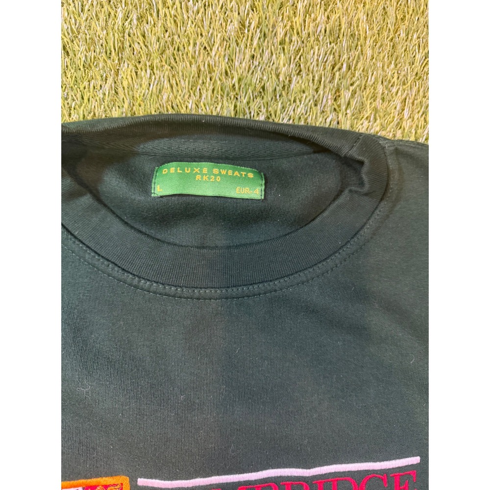 Cambridge University Crewneck Sweatshirt Dark Green Deluxe Sweats RK20 Large - Picture 3 of 4